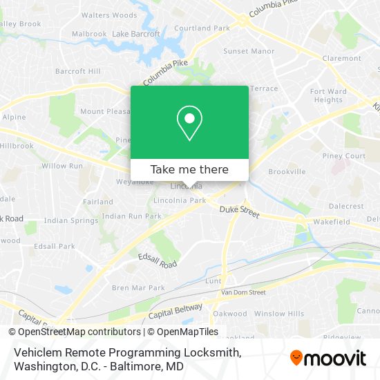 Mapa de Vehiclem Remote Programming Locksmith