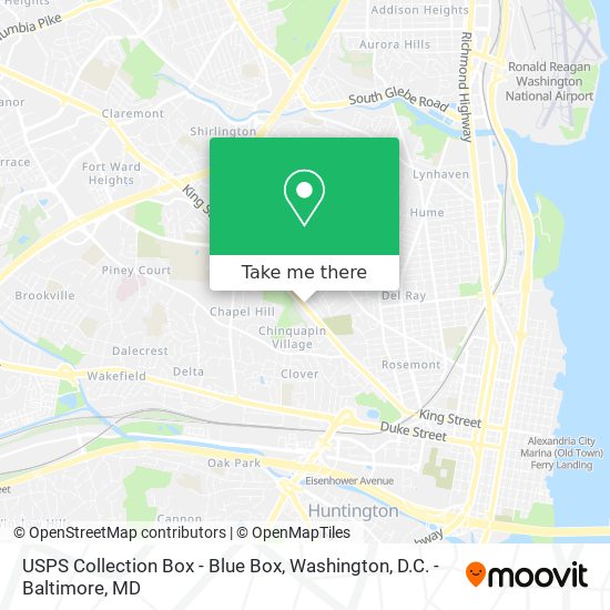 USPS Collection Box - Blue Box map