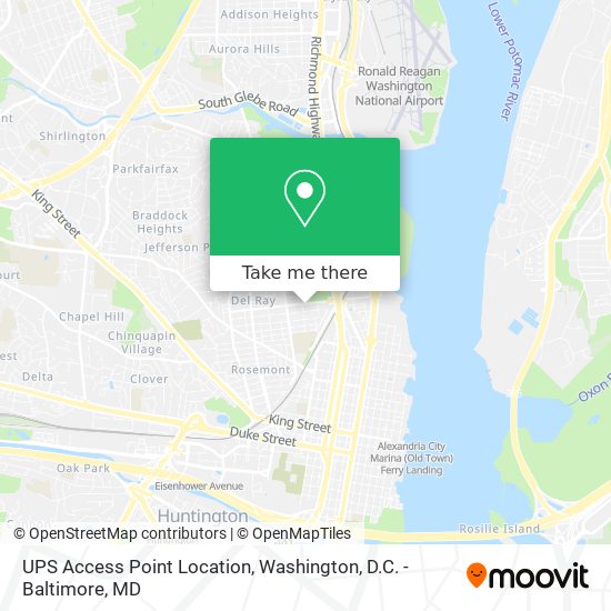 UPS Access Point Location map