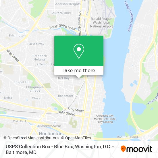 USPS Collection Box - Blue Box map