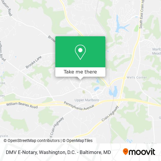 DMV E-Notary map