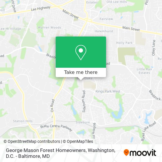 George Mason Forest Homeowners map