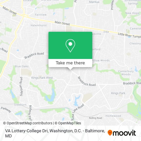 Mapa de VA Lottery-College Dri