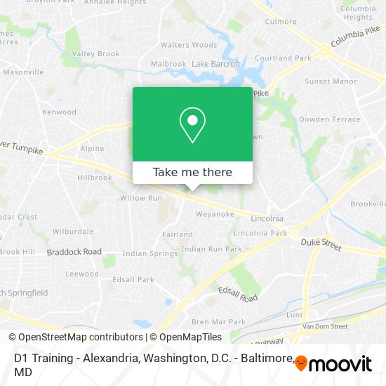 D1 Training - Alexandria map