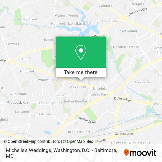 Michelle's Weddings map