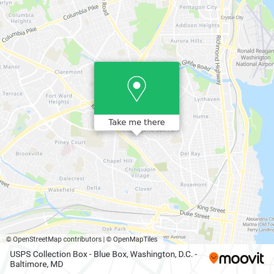 USPS Collection Box - Blue Box map