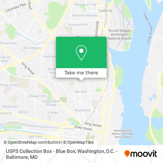 USPS Collection Box - Blue Box map