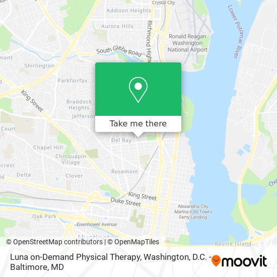 Luna on-Demand Physical Therapy map