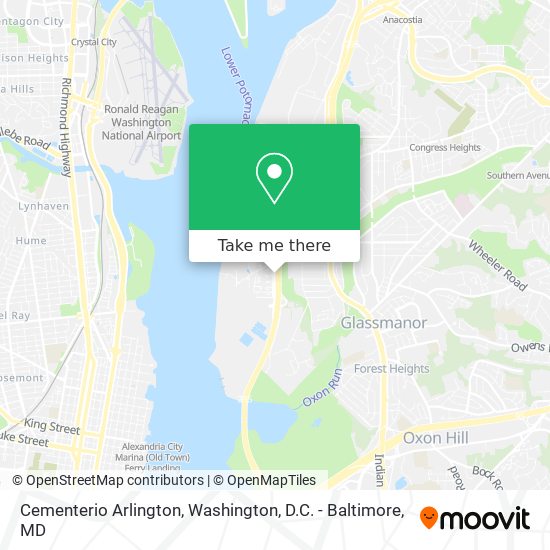Mapa de Cementerio Arlington