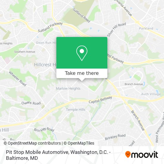 Mapa de Pit Stop Mobile Automotive