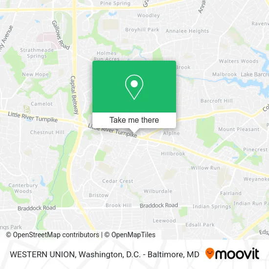 WESTERN UNION map