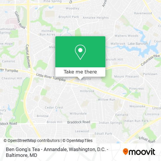 Mapa de Ben Gong's Tea - Annandale