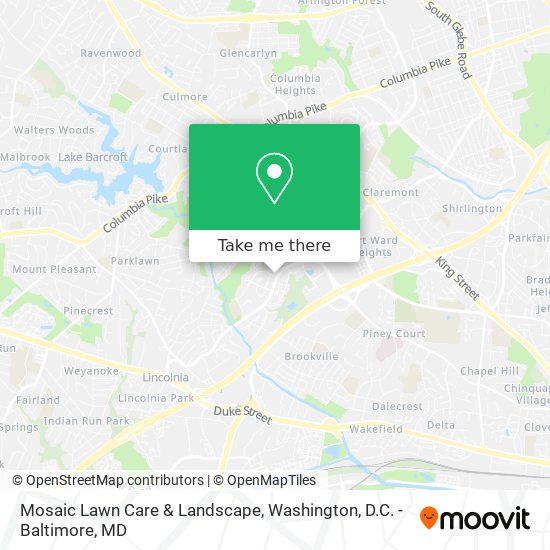 Mapa de Mosaic Lawn Care & Landscape