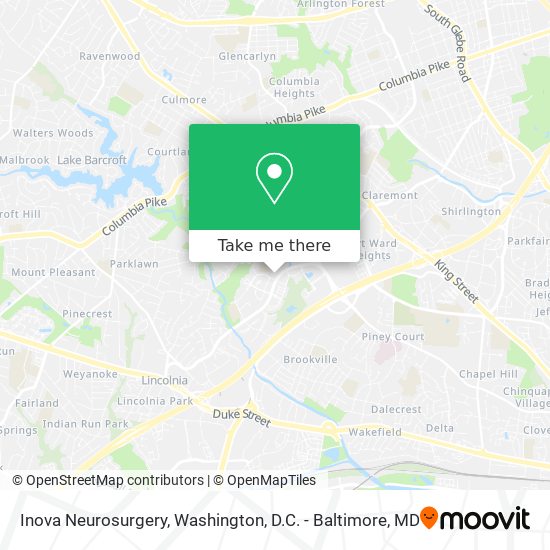 Inova Neurosurgery map