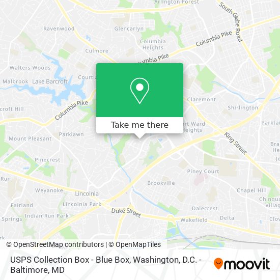 USPS Collection Box - Blue Box map