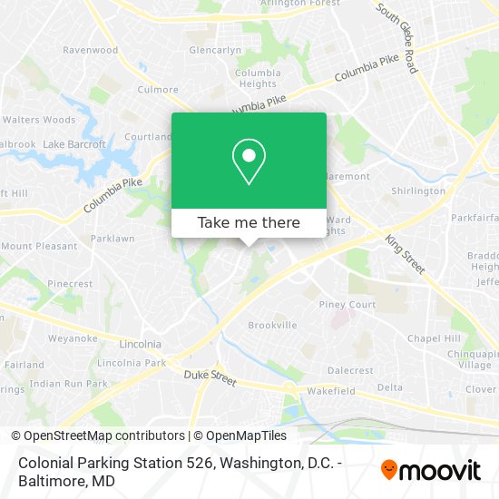 Colonial Parking Station 526 map