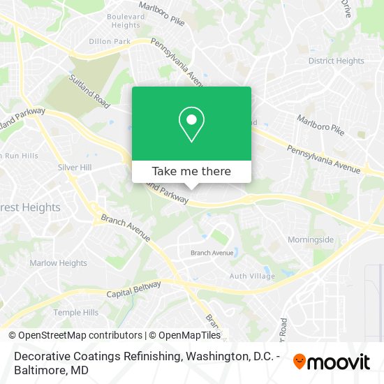 Decorative Coatings Refinishing map