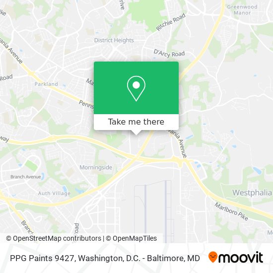 PPG Paints 9427 map