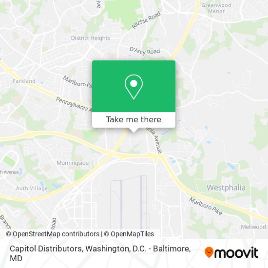 Capitol Distributors map