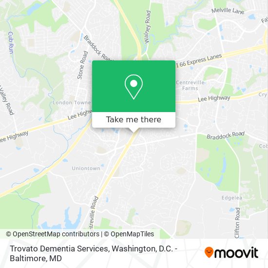 Trovato Dementia Services map