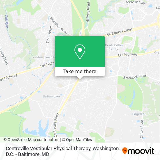 Centreville Vestibular Physical Therapy map