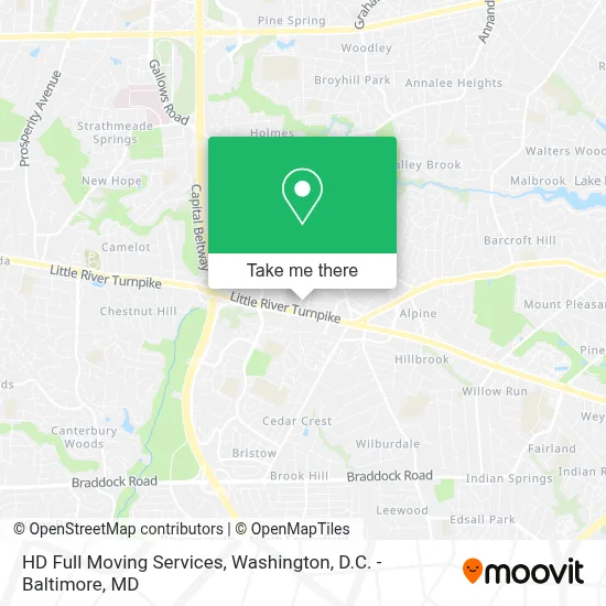 HD Full Moving Services map