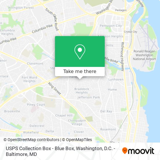 USPS Collection Box - Blue Box map