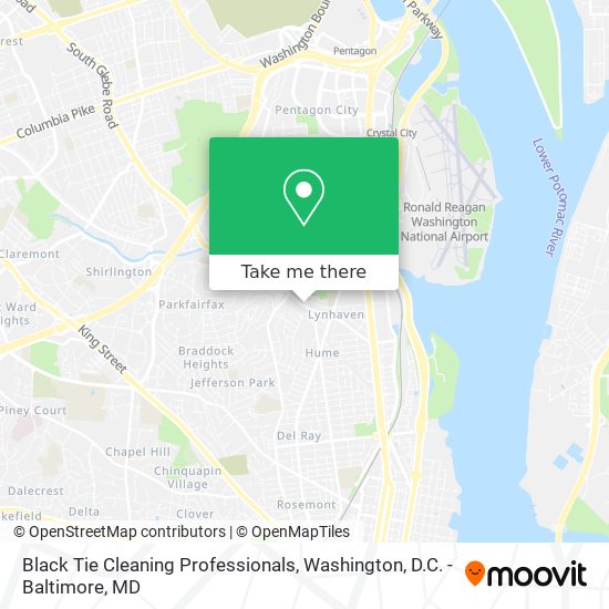 Black Tie Cleaning Professionals map