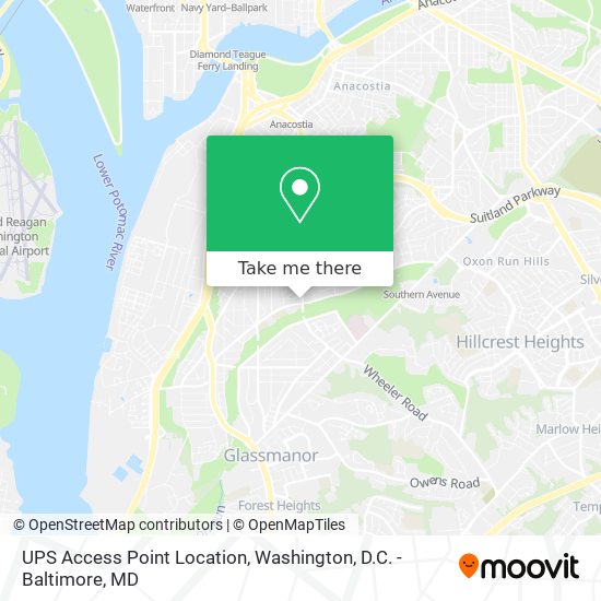 UPS Access Point Location map