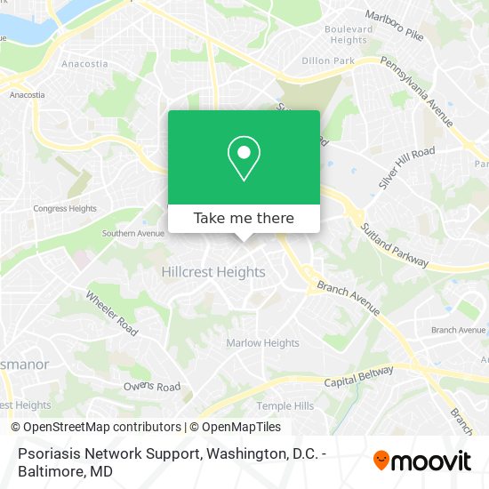 Psoriasis Network Support map