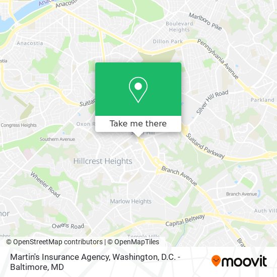 Mapa de Martin's Insurance Agency