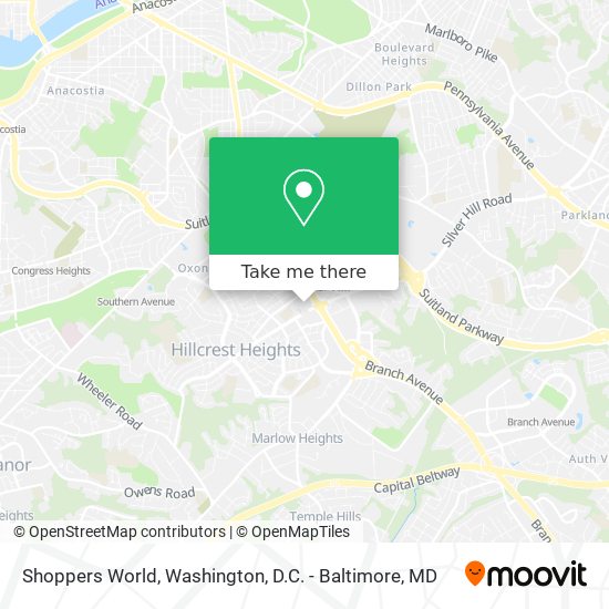 Shoppers World map