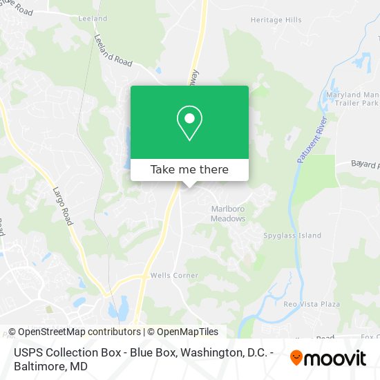 Mapa de USPS Collection Box - Blue Box