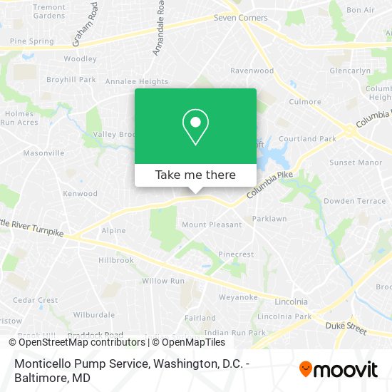 Mapa de Monticello Pump Service