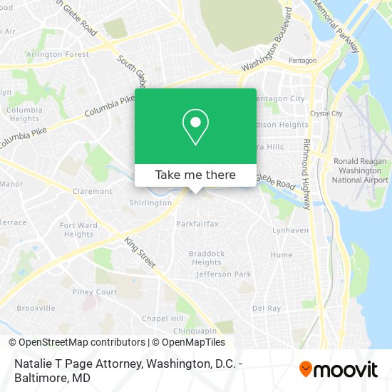 Natalie T Page Attorney map