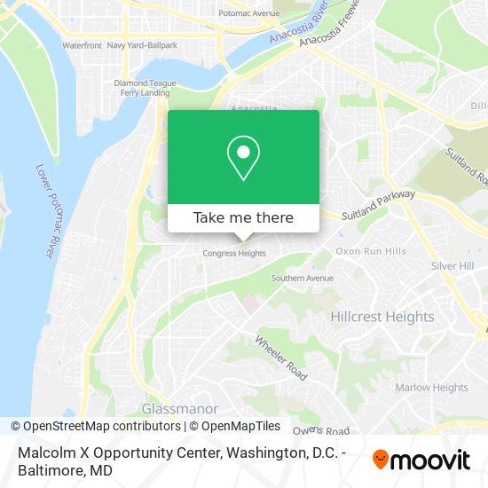 Malcolm X Opportunity Center map