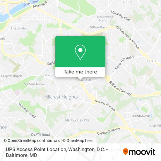 UPS Access Point Location map