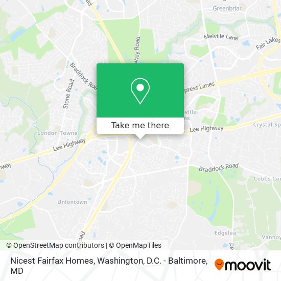 Nicest Fairfax Homes map