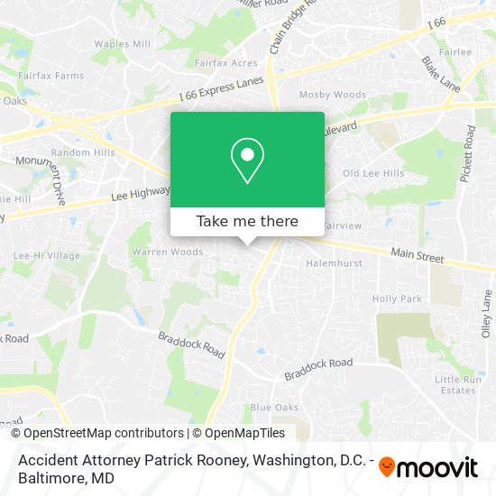 Accident Attorney Patrick Rooney map