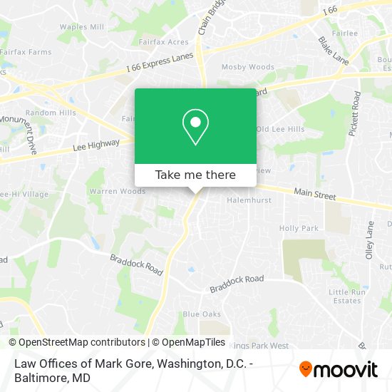 Mapa de Law Offices of Mark Gore