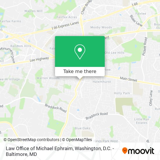 Mapa de Law Office of Michael Ephraim
