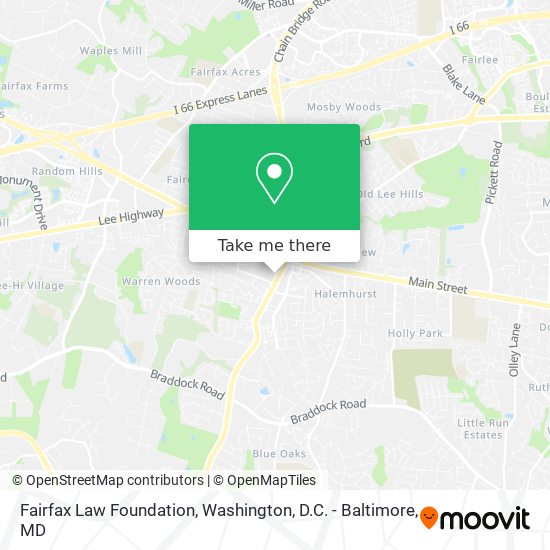 Fairfax Law Foundation map