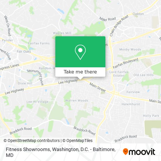 Fitness Showrooms map