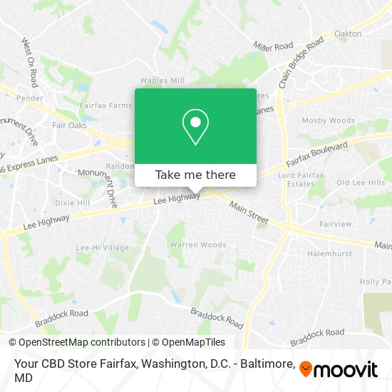 Mapa de Your CBD Store Fairfax