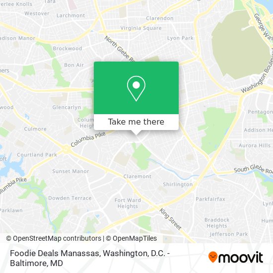 Mapa de Foodie Deals Manassas