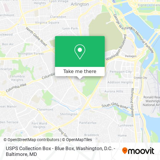 USPS Collection Box - Blue Box map