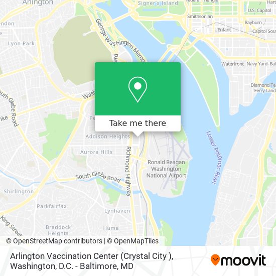 Mapa de Arlington Vaccination Center (Crystal City )