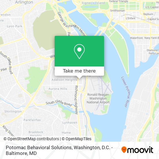 Potomac Behavioral Solutions map