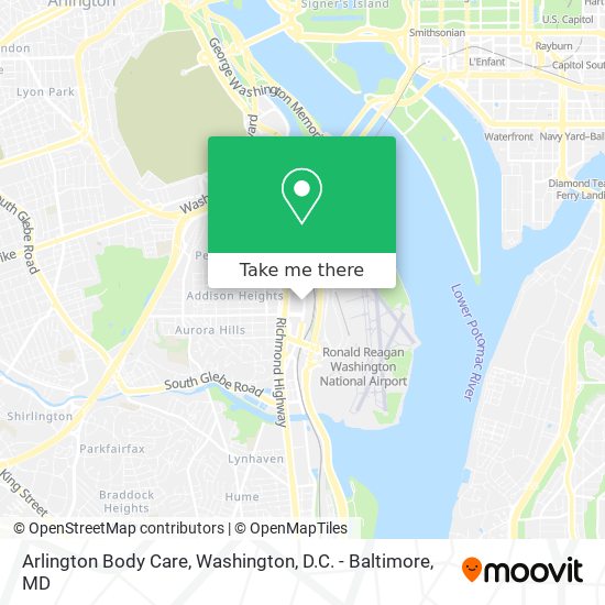 Arlington Body Care map