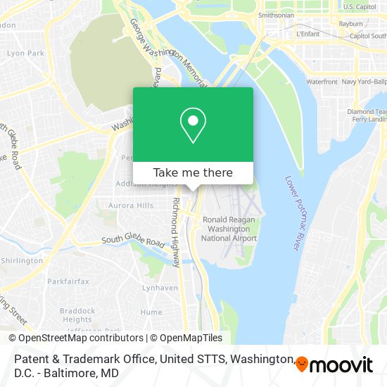 Mapa de Patent & Trademark Office, United STTS